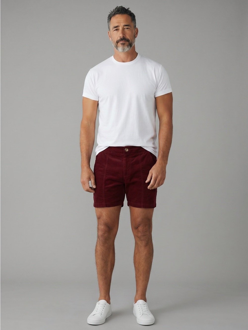 NWT 30, 36 Mr Turk Oxnard Men's Burgundy Wine Corduroy Shorts - Classic Fit